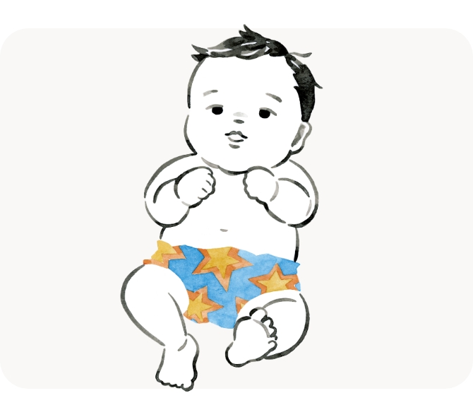 お宮参り・百日祝いイラスト